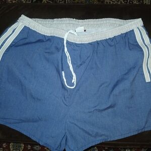 Jordache Blue Athletic Shorts with White Accents